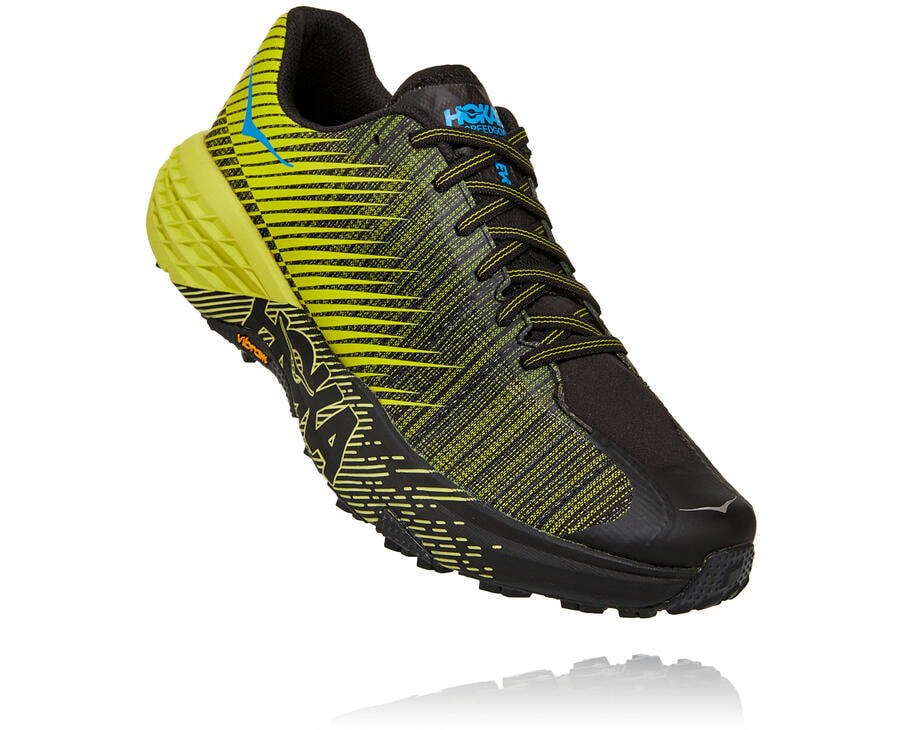 Tenis Trail Hoka One One Feminino Pretas/Verdes - Evo Speedgoat - 284-QDCHMV